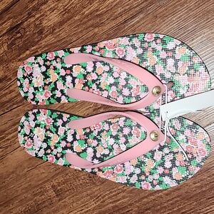 New Coach Floral Flip Flops 7B